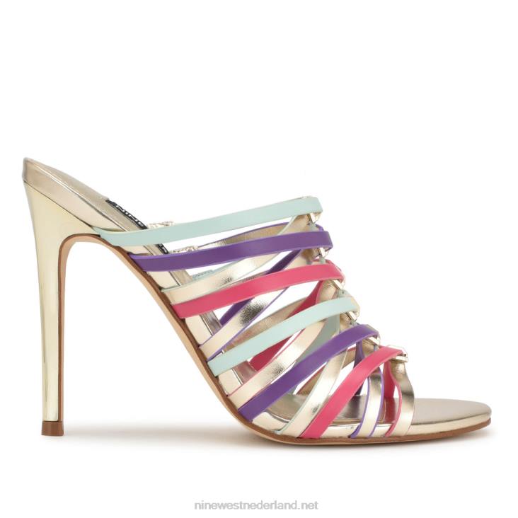 must-hakken sandalen Nine West 62LB1706 goud multi