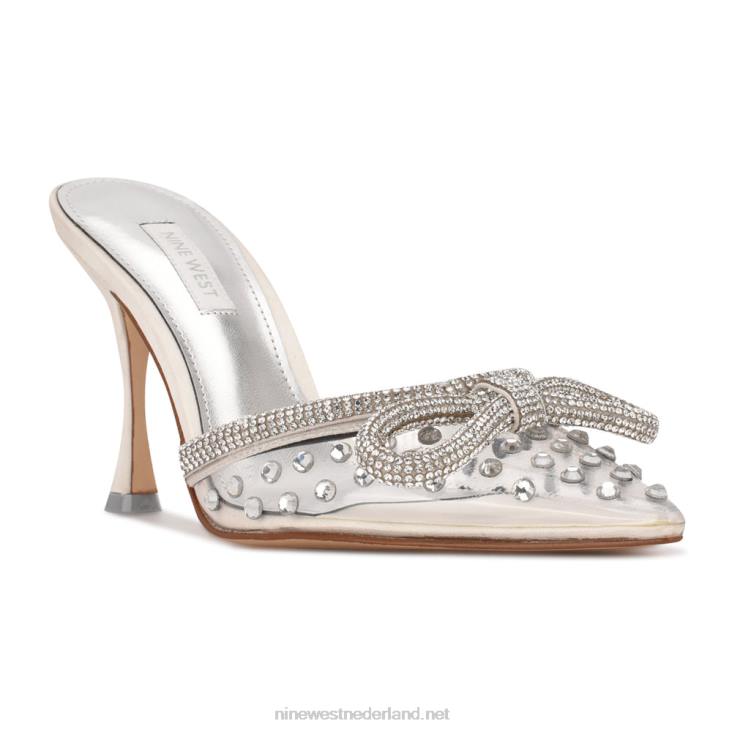 nanita slippers met hakken Nine West 62LB1888 helder/zilver kristal