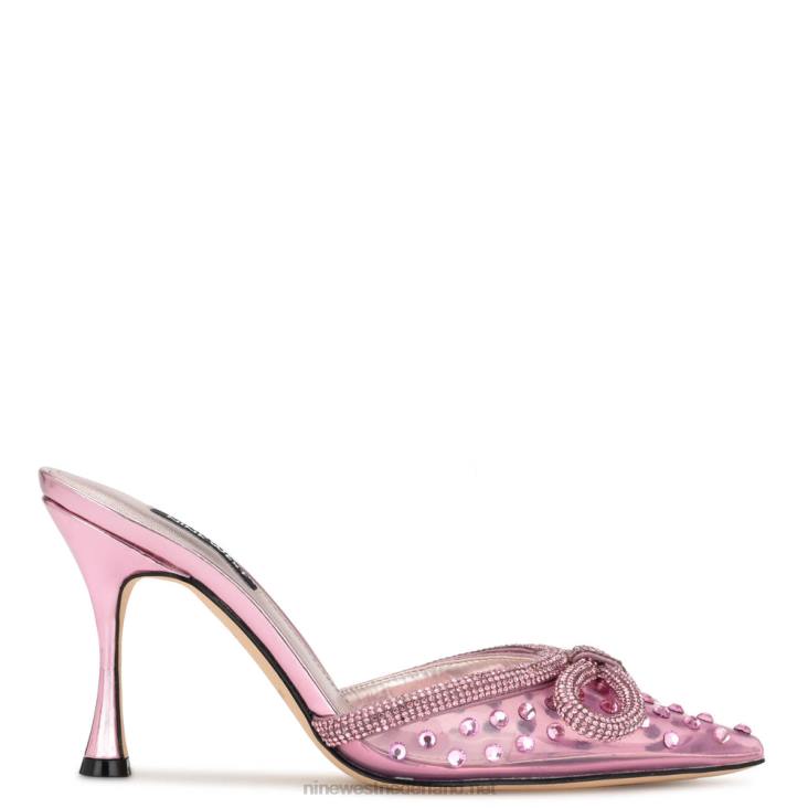 nanita slippers met hakken Nine West 62LB709 roze kristal