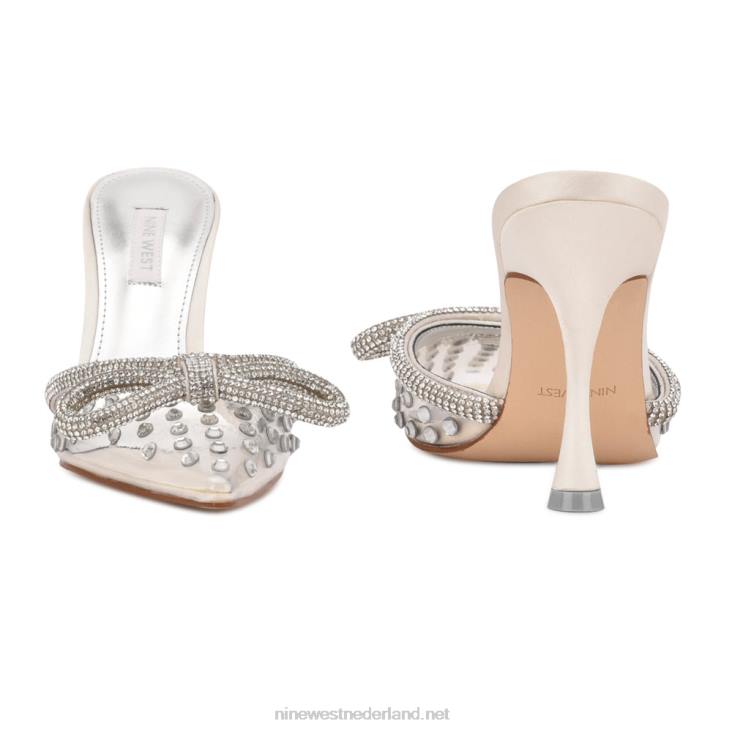 nanita slippers met hakken Nine West 62LB710 helder/zilver kristal