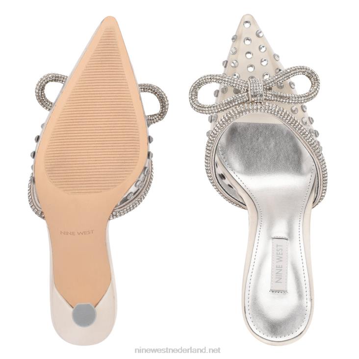 nanita slippers met hakken Nine West 62LB710 helder/zilver kristal