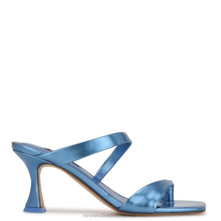 padma sandalen met hak Nine West 62LB1818 blauw metaalachtig