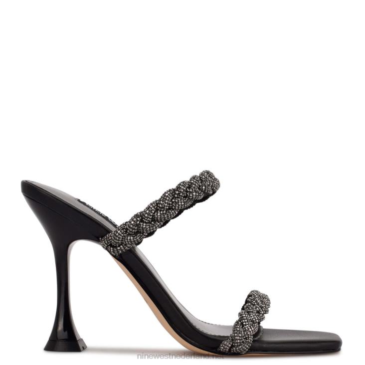 ritssluiting sandalen met hak Nine West 62LB1809 zwart kristal