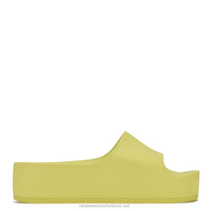 sandalen met glijbaan in het zwembad Nine West 62LB989 neon limoen