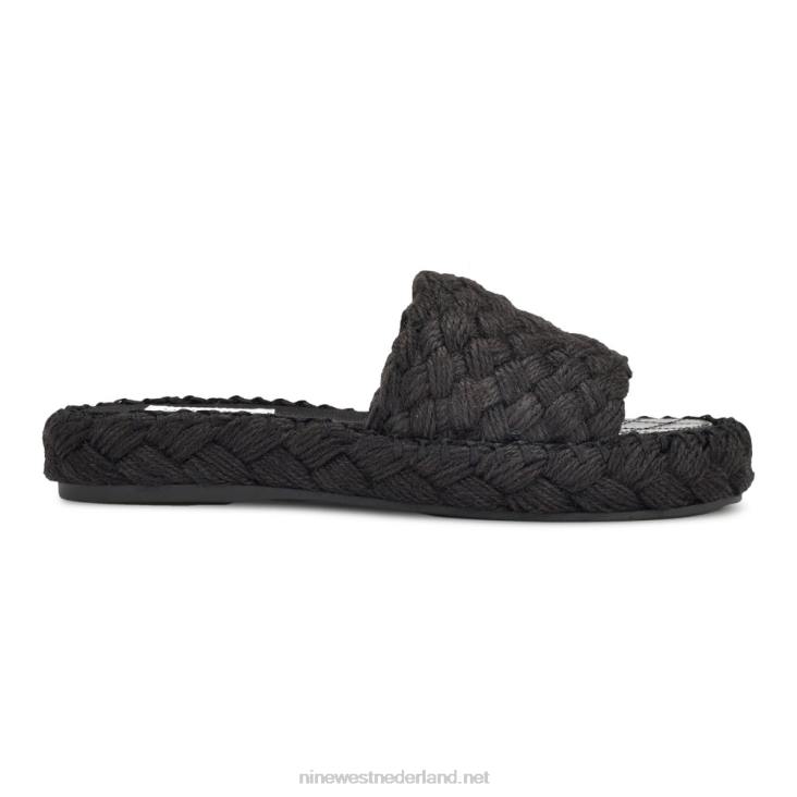 stef geweven slippers Nine West 62LB653 zwart