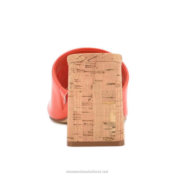 teice sandalen met hak Nine West 62LB669 oranje patent