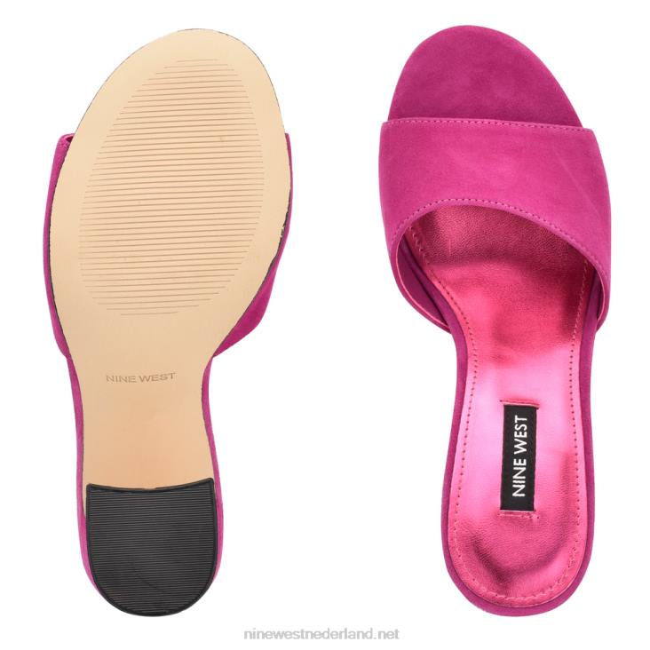 ulala sandalen met hak Nine West 62LB701 roze suède