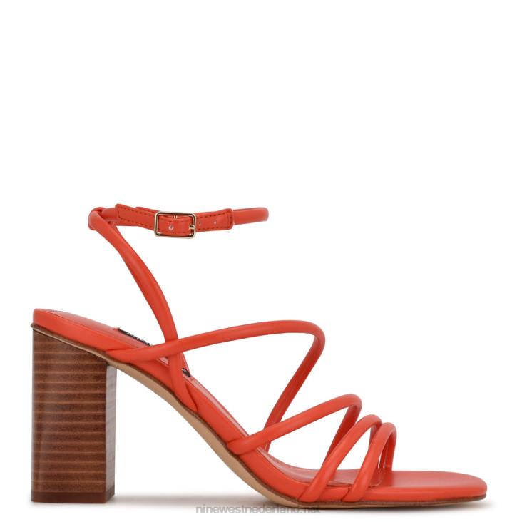 yeap sandalen met hak Nine West 62LB2251 bloedsinaasappel
