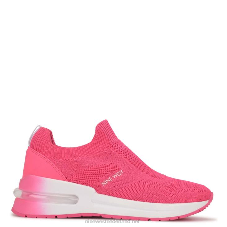 foto slip op sneakers Nine West 62LB1068 neon roze gebreid