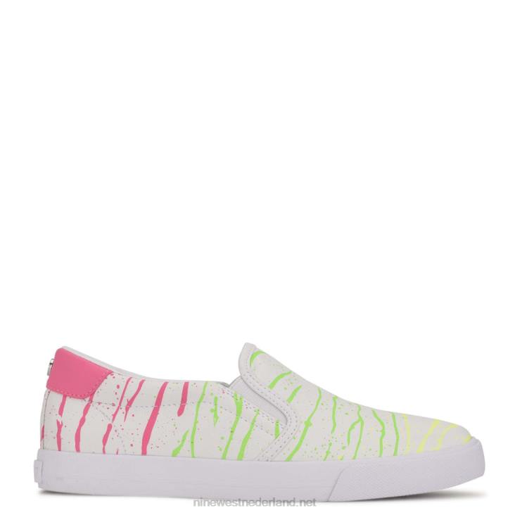lala slip-on sneakers Nine West 62LB1044 neon verfspatten