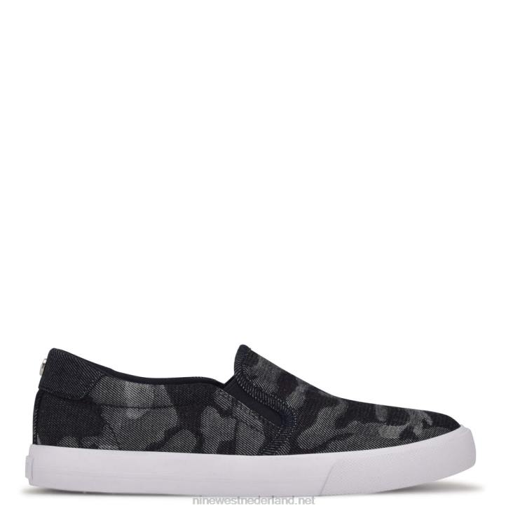 lala slip-on sneakers Nine West 62LB880 denim camo