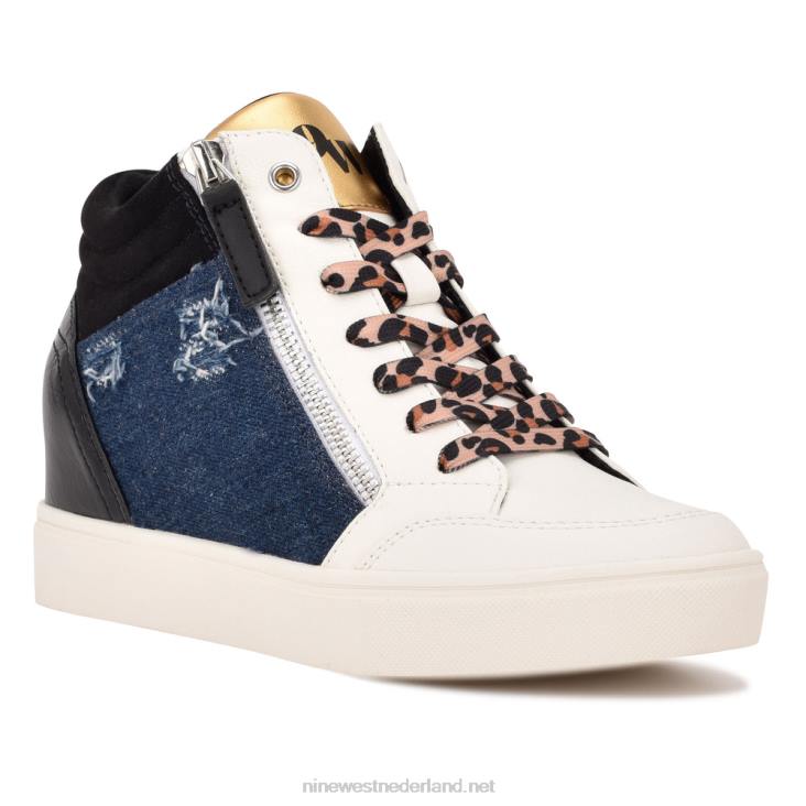 ton hoge sneakers met verborgen sleehak Nine West 62LB885 zwart/denim