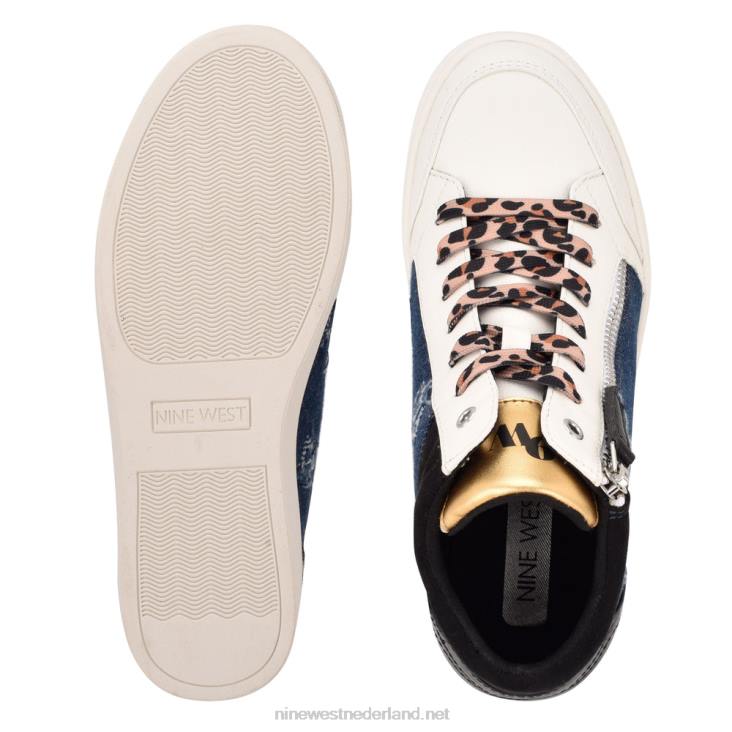 ton hoge sneakers met verborgen sleehak Nine West 62LB885 zwart/denim