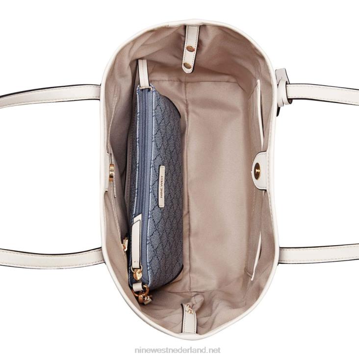 delaine 2 in 1 draagtas Nine West 62LB2134 chambray-logo/melk
