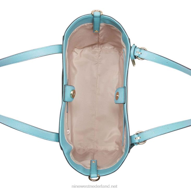 kylee medium trap-draagtas Nine West 62LB2703 hazelaar logo/groen