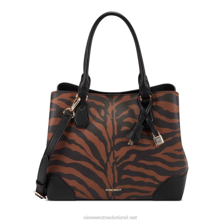 Brooklyn jetset draagtas Nine West 62LB2749 zwart/zadelbruin