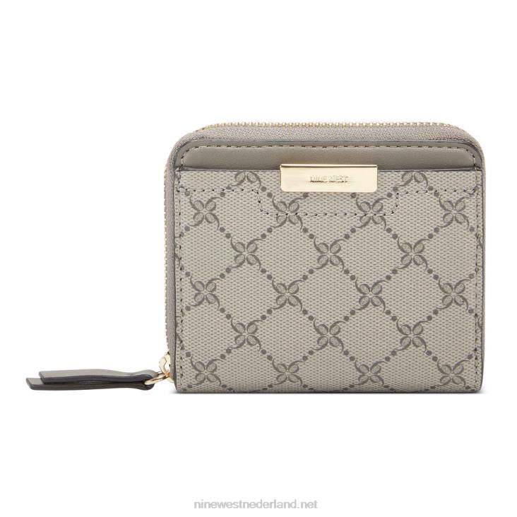 Lawson portemonnee met ritssluiting Nine West 62LB2847 beige logo/vuursteen