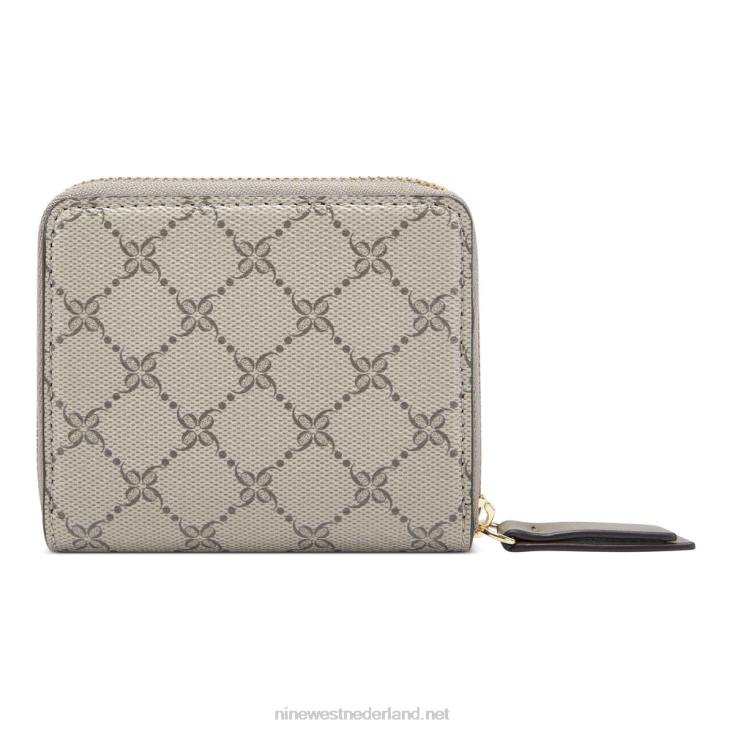 Lawson portemonnee met ritssluiting Nine West 62LB2847 beige logo/vuursteen