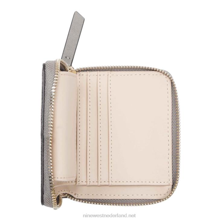 Lawson portemonnee met ritssluiting Nine West 62LB2847 beige logo/vuursteen