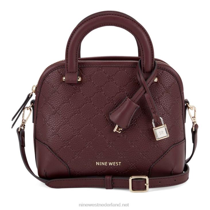 Brooklyn mini-dome-tas Nine West 62LB2604 merlot-logo