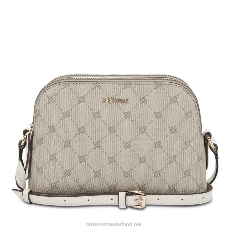 cyra een lijst crossbody Nine West 62LB2611 hazelaar logo/melk