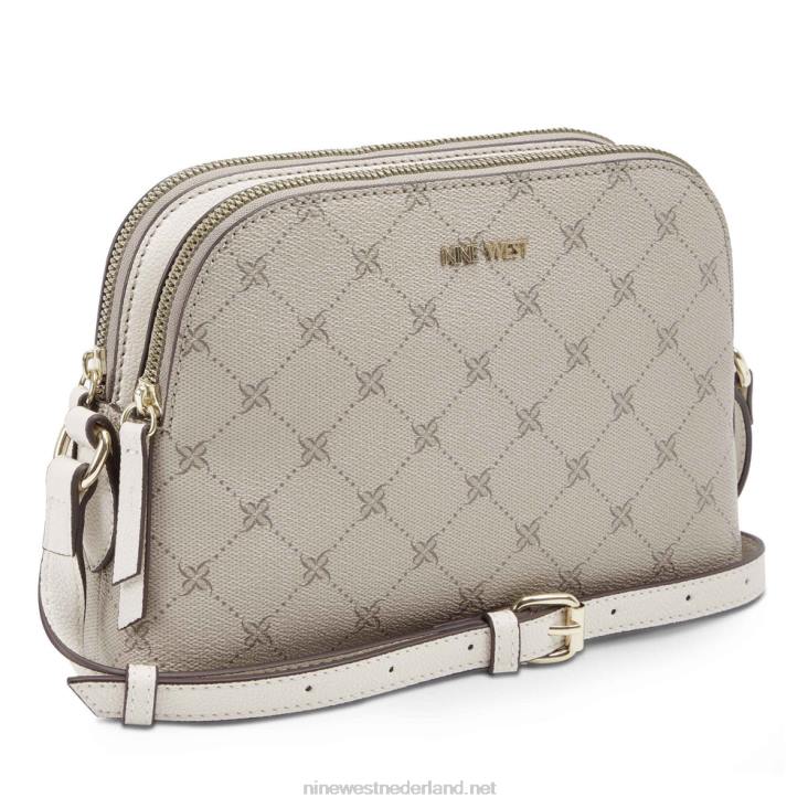 cyra een lijst crossbody Nine West 62LB2611 hazelaar logo/melk