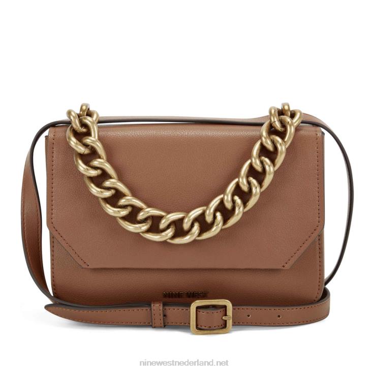 hazelnootkleurige crossbodyflap Nine West 62LB2580 zadelbruin