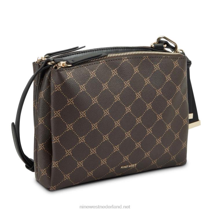 levona mini a-list crossbody Nine West 62LB2683 bruin/zwart logo