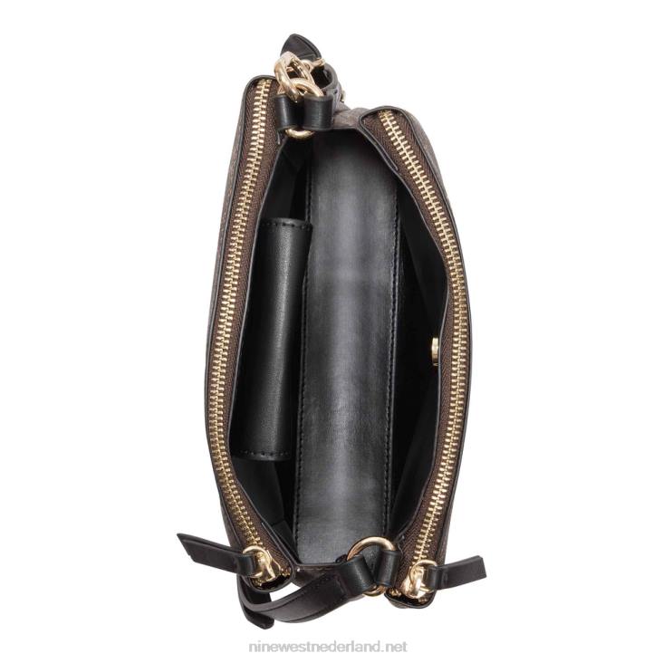 levona mini a-list crossbody Nine West 62LB2683 bruin/zwart logo