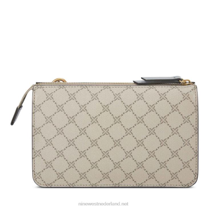 susan cnvrtble xbdy ritssluiting aan de bovenkant Nine West 62LB2591 beige logo/leisteen