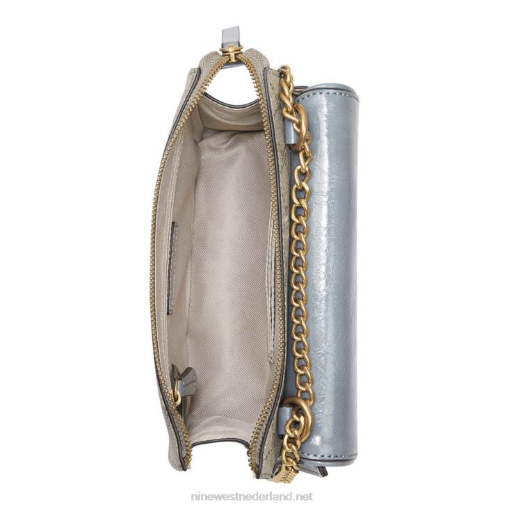 susan cnvrtble xbdy ritssluiting aan de bovenkant Nine West 62LB2591 beige logo/leisteen