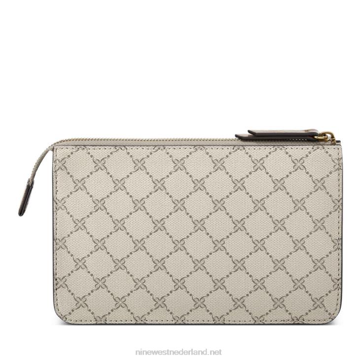 susan cnvrtble xbdy ritssluiting aan de bovenkant Nine West 62LB2655 beige logo/bruin