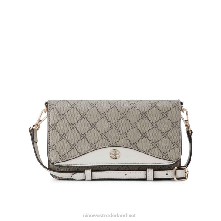 Kyelle portemonnee aan een touwtje Nine West 62LB2501 beige logo/melk