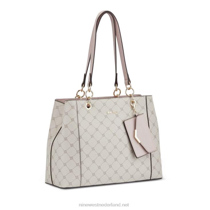 basilicum jetset shopper Nine West 62LB2427 paddestoel logo/roze