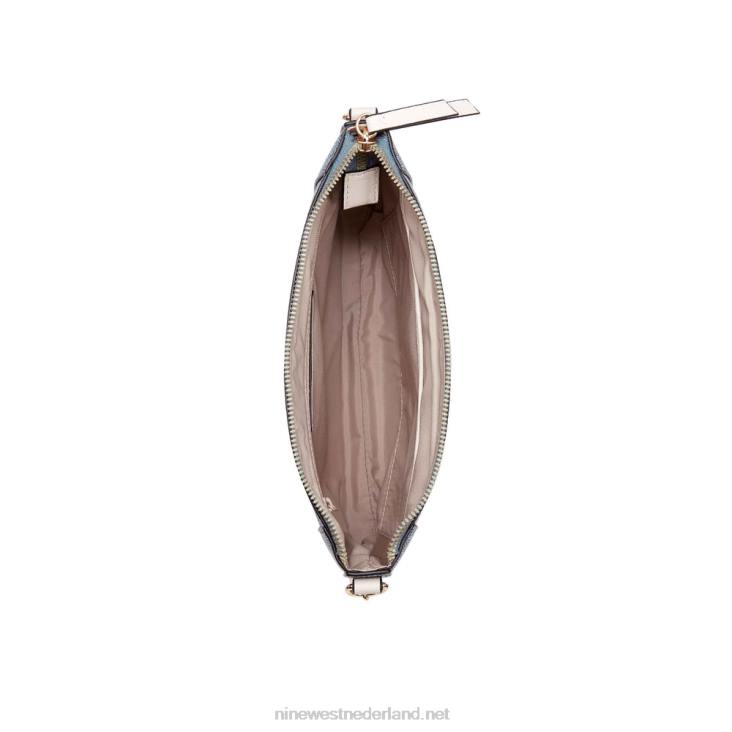 crossbody met ritssluiting aan de bovenzijde van basilicum Nine West 62LB2430 chambray-logo/melk