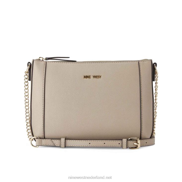 crossbody met ritssluiting aan de bovenzijde van basilicum Nine West 62LB2433 puimsteen