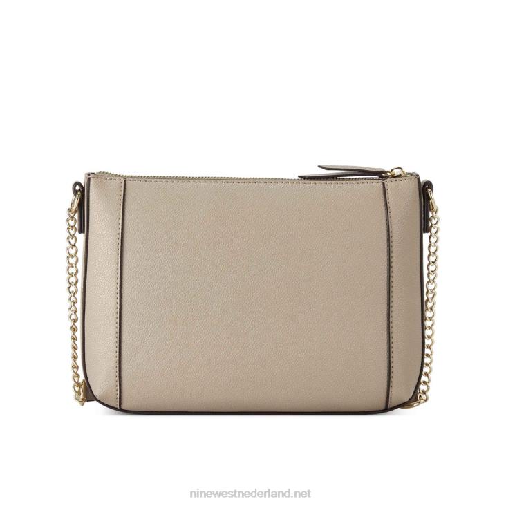 crossbody met ritssluiting aan de bovenzijde van basilicum Nine West 62LB2433 puimsteen