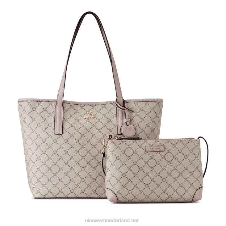 delaine 2 in 1 draagtas Nine West 62LB2456 paddestoel logo/roze