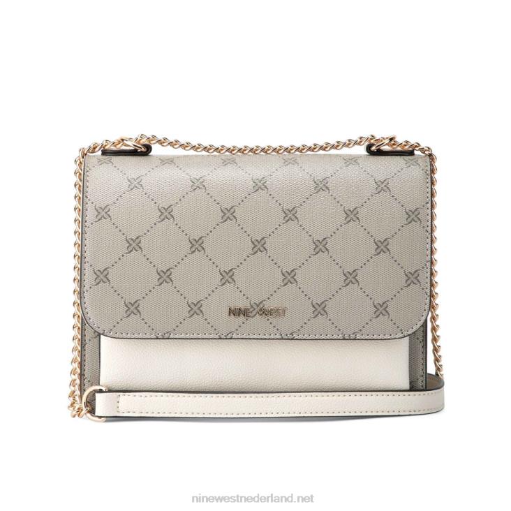 lucianne converteerbare crossbody klep Nine West 62LB2518 hazelaar logo/melk