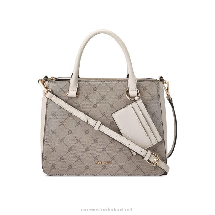 lucianne jetset tas Nine West 62LB2522 hazelaar logo/melk