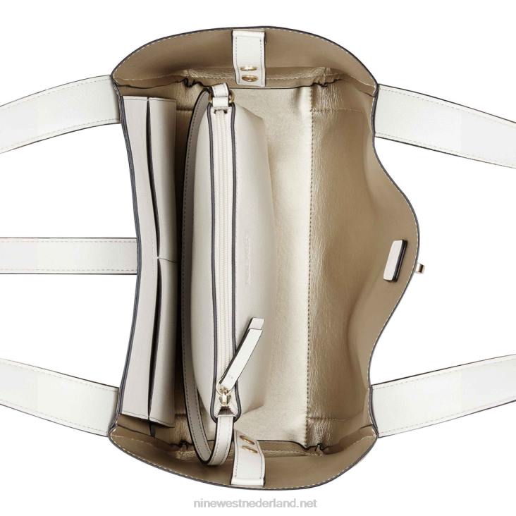 meer 2 in 1 draagtas Nine West 62LB2525 beige logo/melk