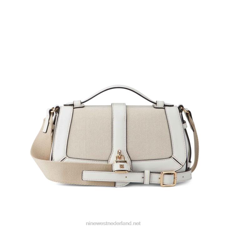 shirin klep crossbody Nine West 62LB2540 optisch wit canvas